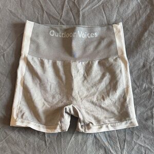 Outdoor Voices Women's Light Gray Bike Shorts